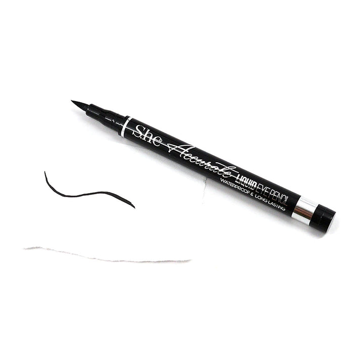 S.he Black Waterproof Liquid Eye Pencil Marker