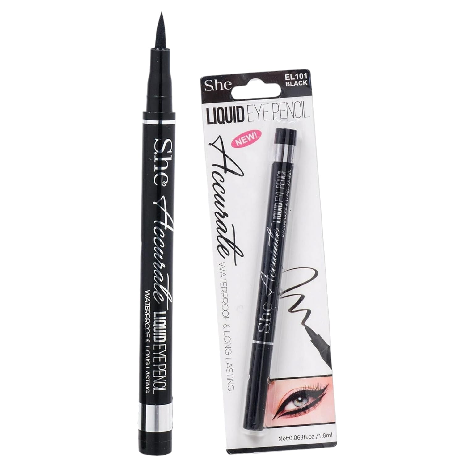 S.H.E Black Waterproof Liquid Eye Pencil Marker