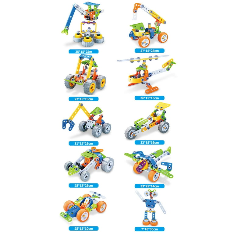 BUILD & PLAY - DIY Creative Junior Educational STEM Learning Construction Set for Boys & Girls 5+Years (tools Included)