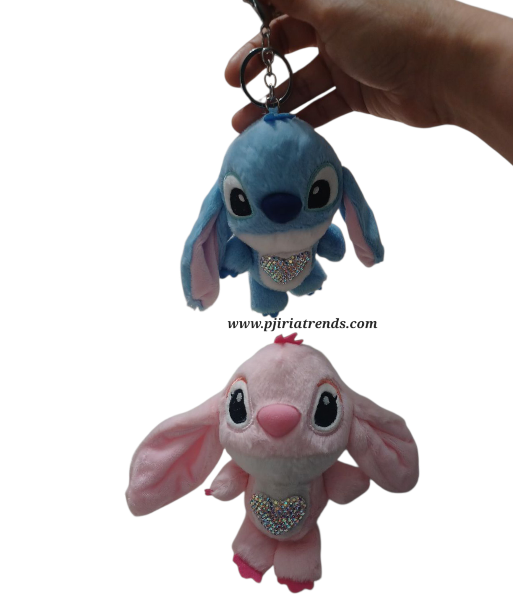 Cute Plushie Stitch Rhinestones Keychain