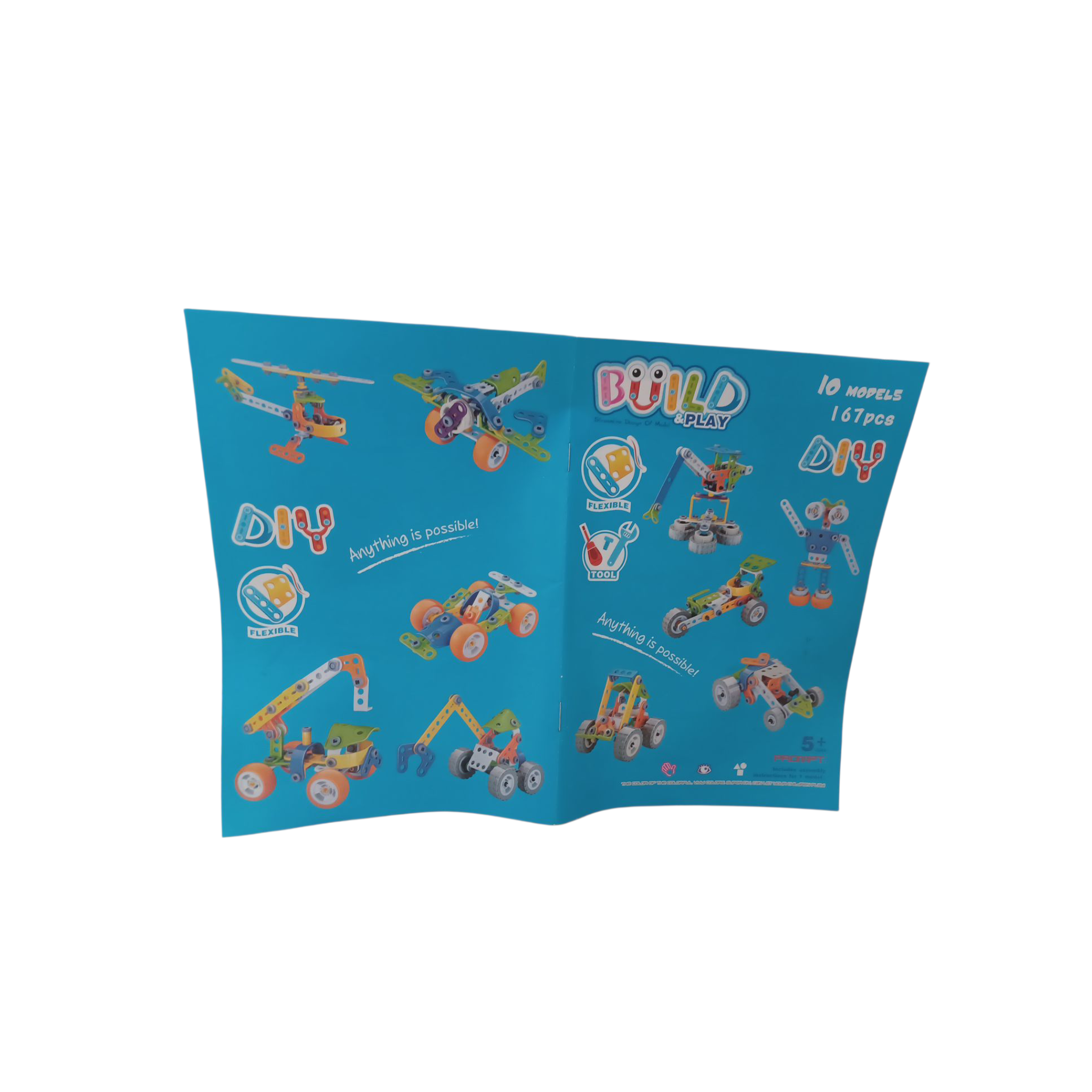 BUILD & PLAY - DIY Creative Junior Educational STEM Learning Construction Set for Boys & Girls 5+Years (tools Included)