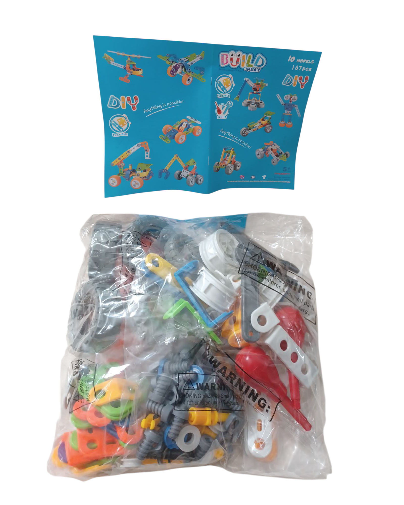 BUILD & PLAY - DIY Creative Junior Educational STEM Learning Construction Set for Boys & Girls 5+Years (tools Included)