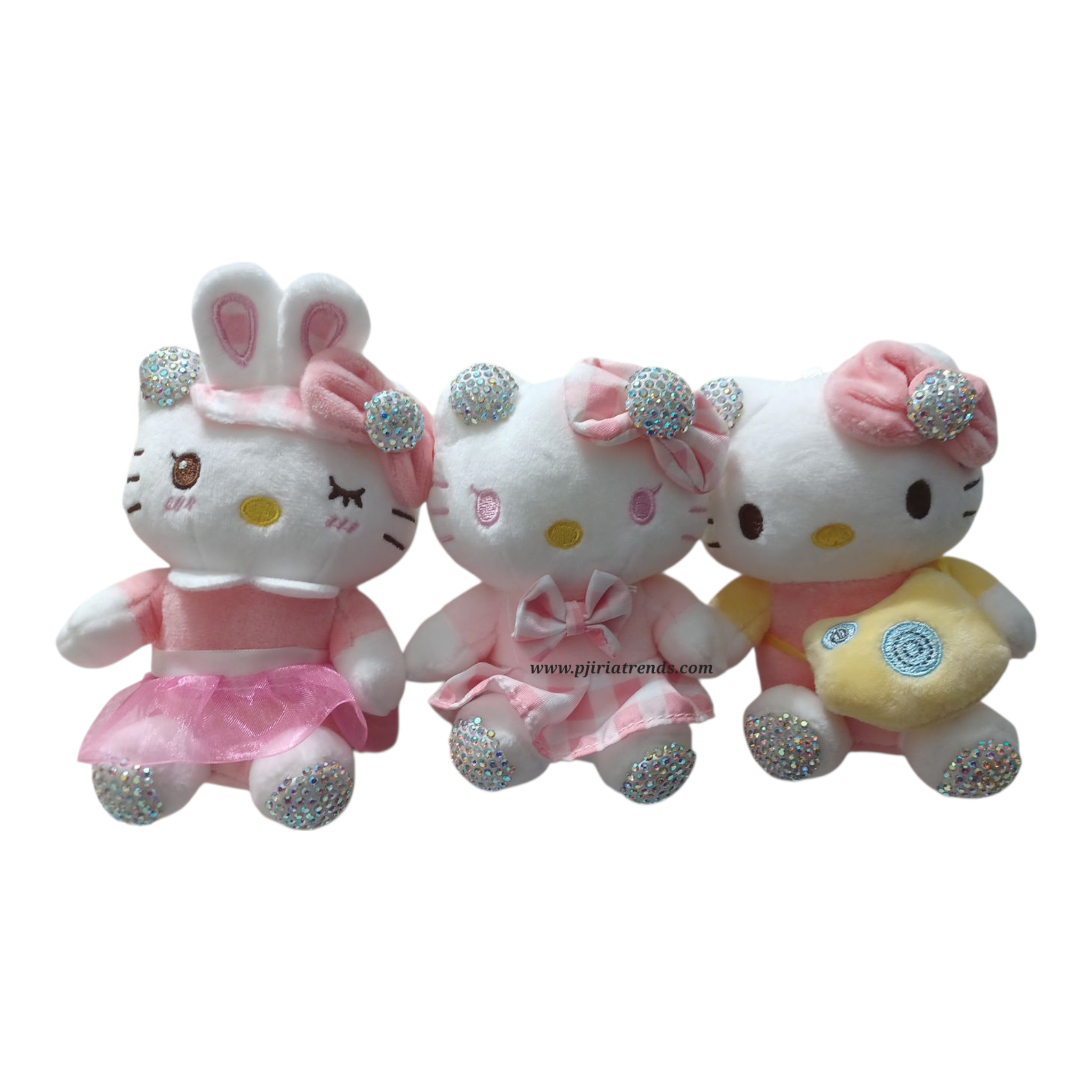 Cute HK Plushie Rhinestones Keychain