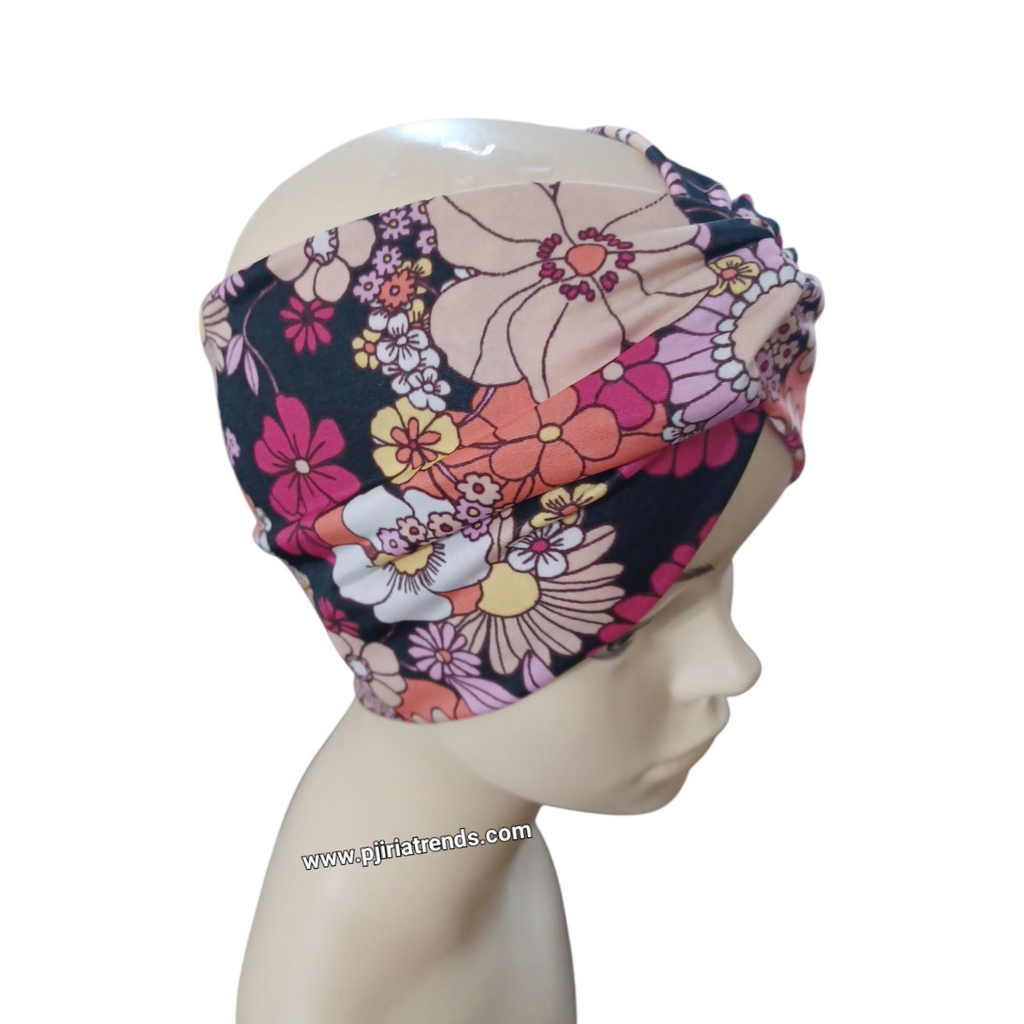 Handmade Bohemian Twist Wide Turban Headband