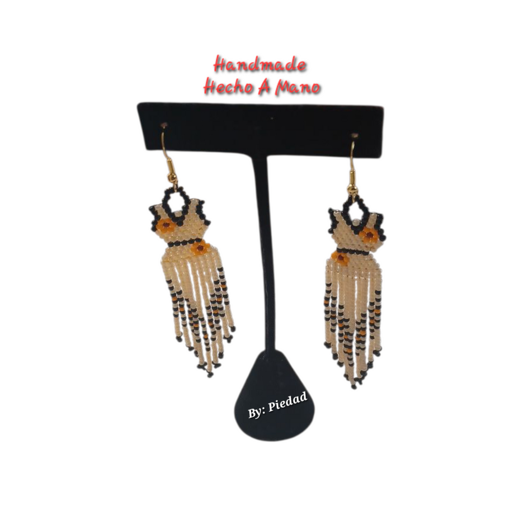 Cute Dress Handmade Mostacilla Gold/ Silver Plated Fish Hook Earrings