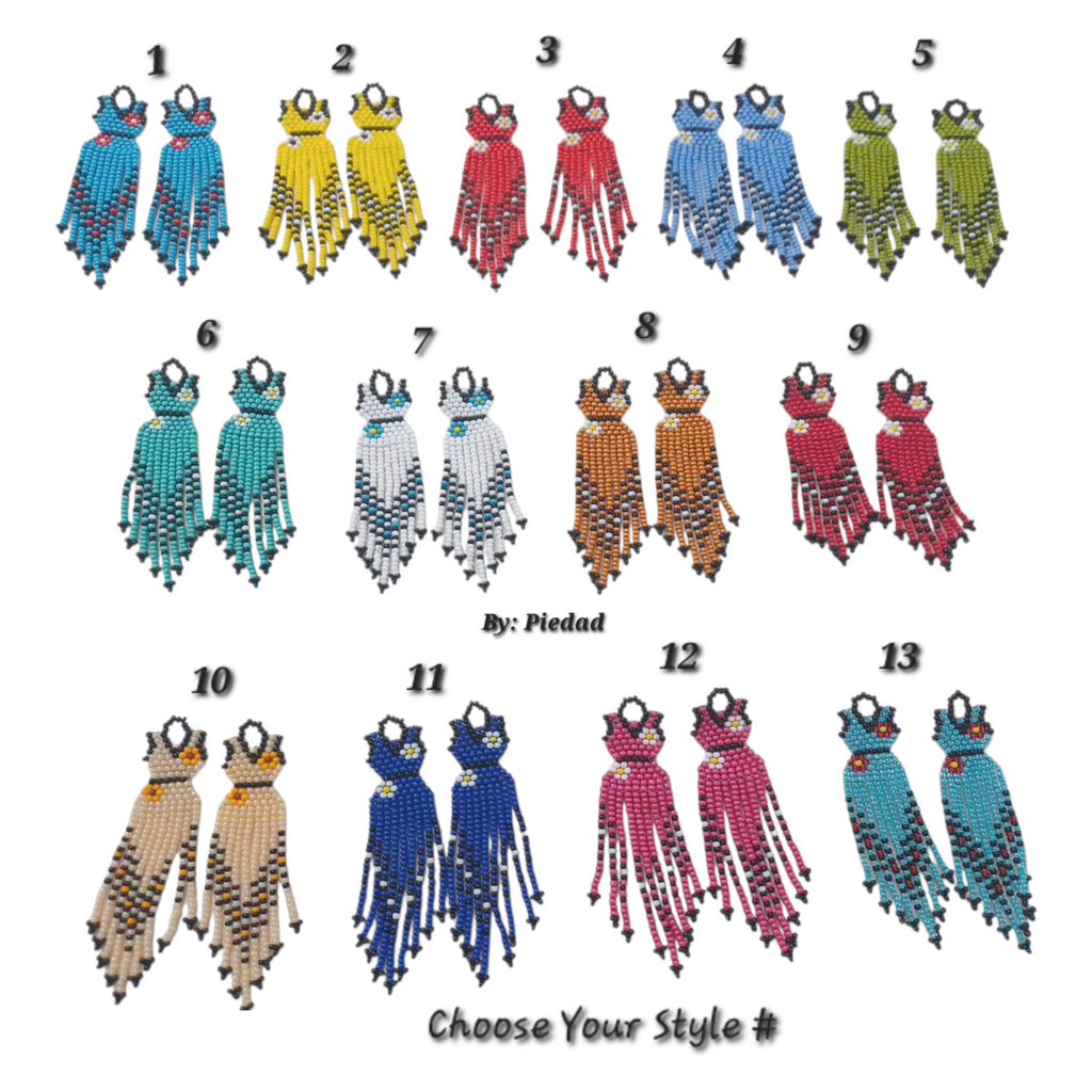 Cute Dress Handmade Mostacilla Gold/ Silver Plated Fish Hook Earrings