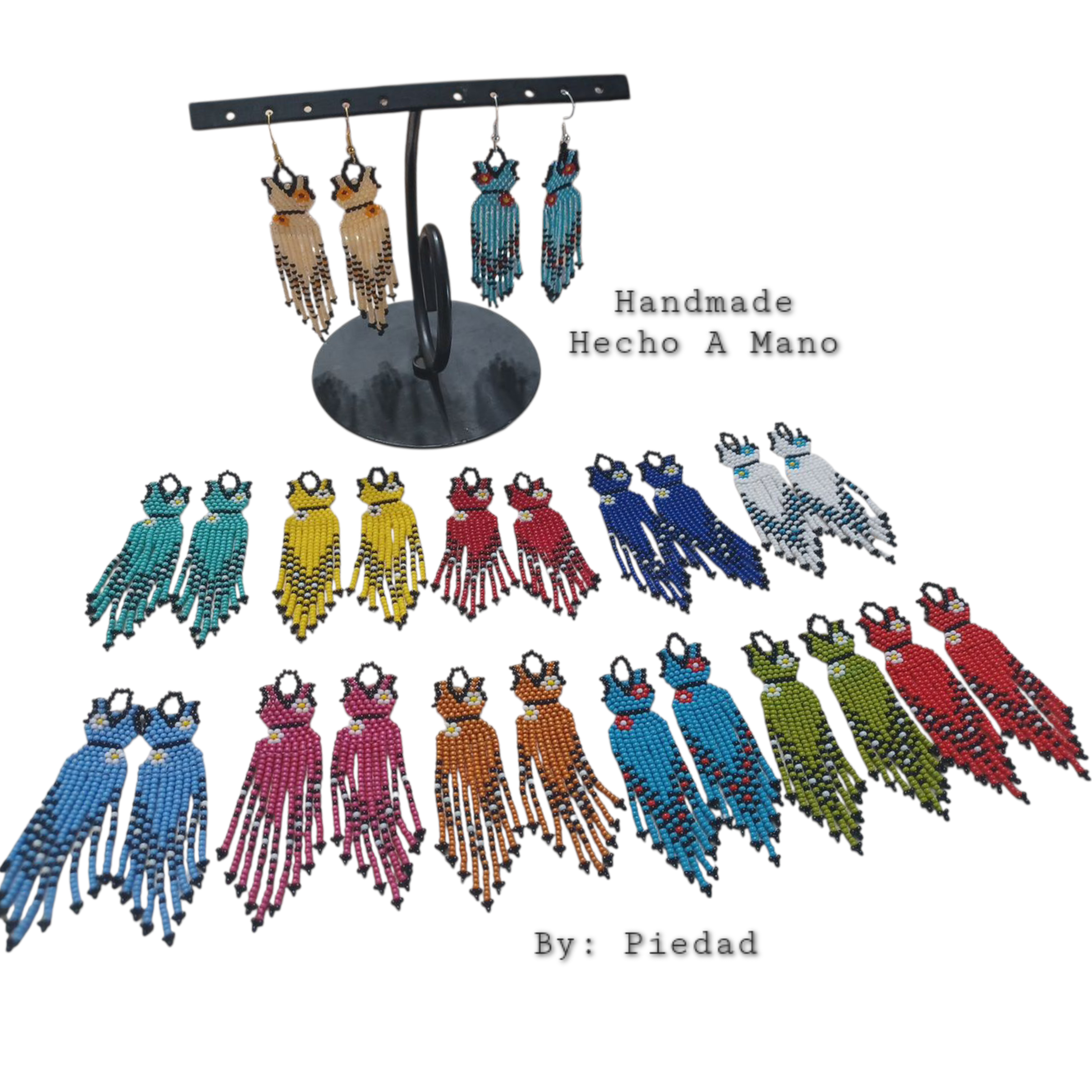 Cute Dress Handmade Mostacilla Gold/ Silver Plated Fish Hook Earrings