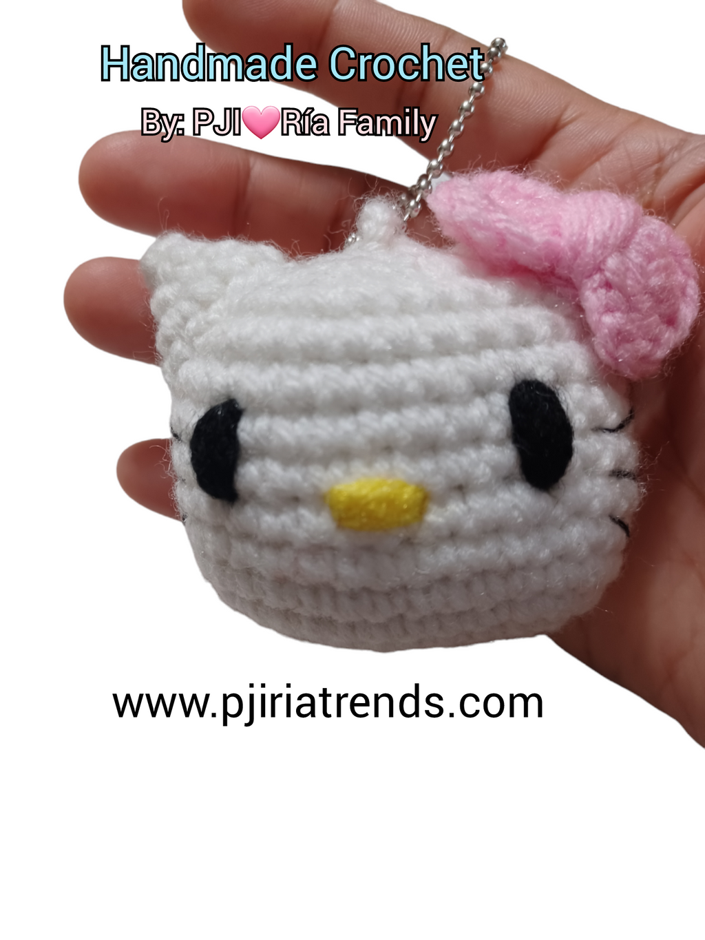 Adorable Crochet Cartoon Characters Keychain Pendant