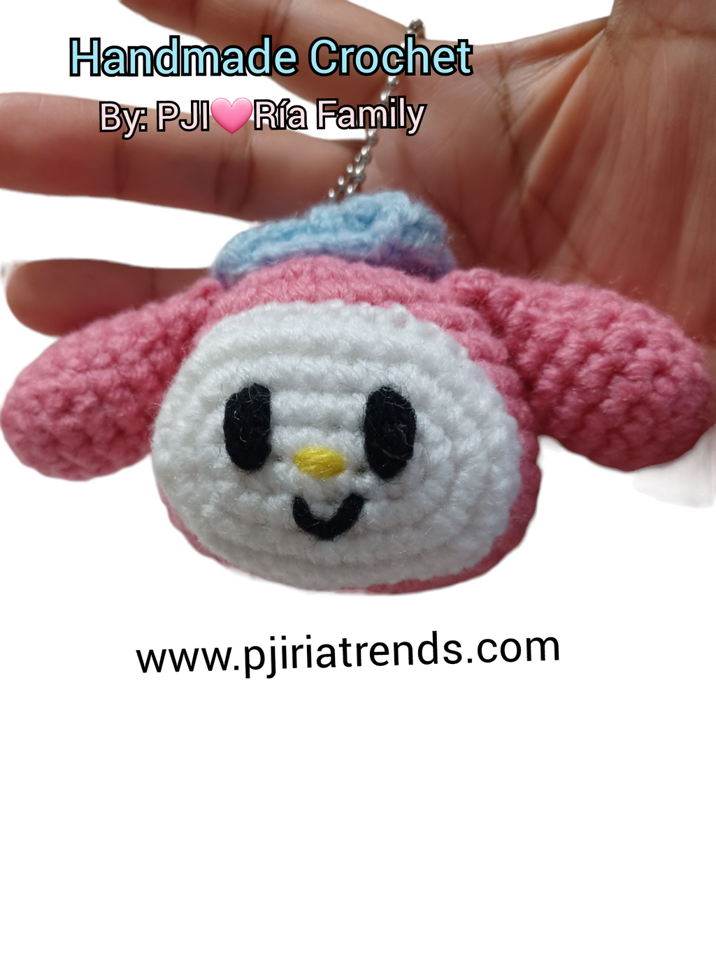 Adorable Crochet Cartoon Characters Keychain Pendant