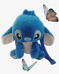 Blue Large Monster (Stitch) 14" Plush Backpack.