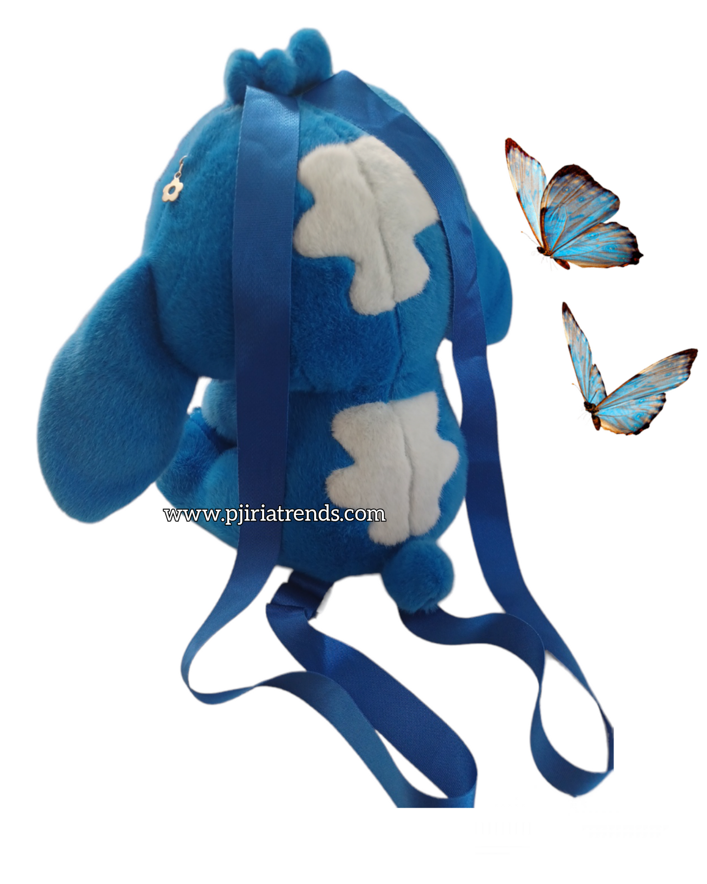 Blue Large Monster (Stitch) 14" Plush Backpack.