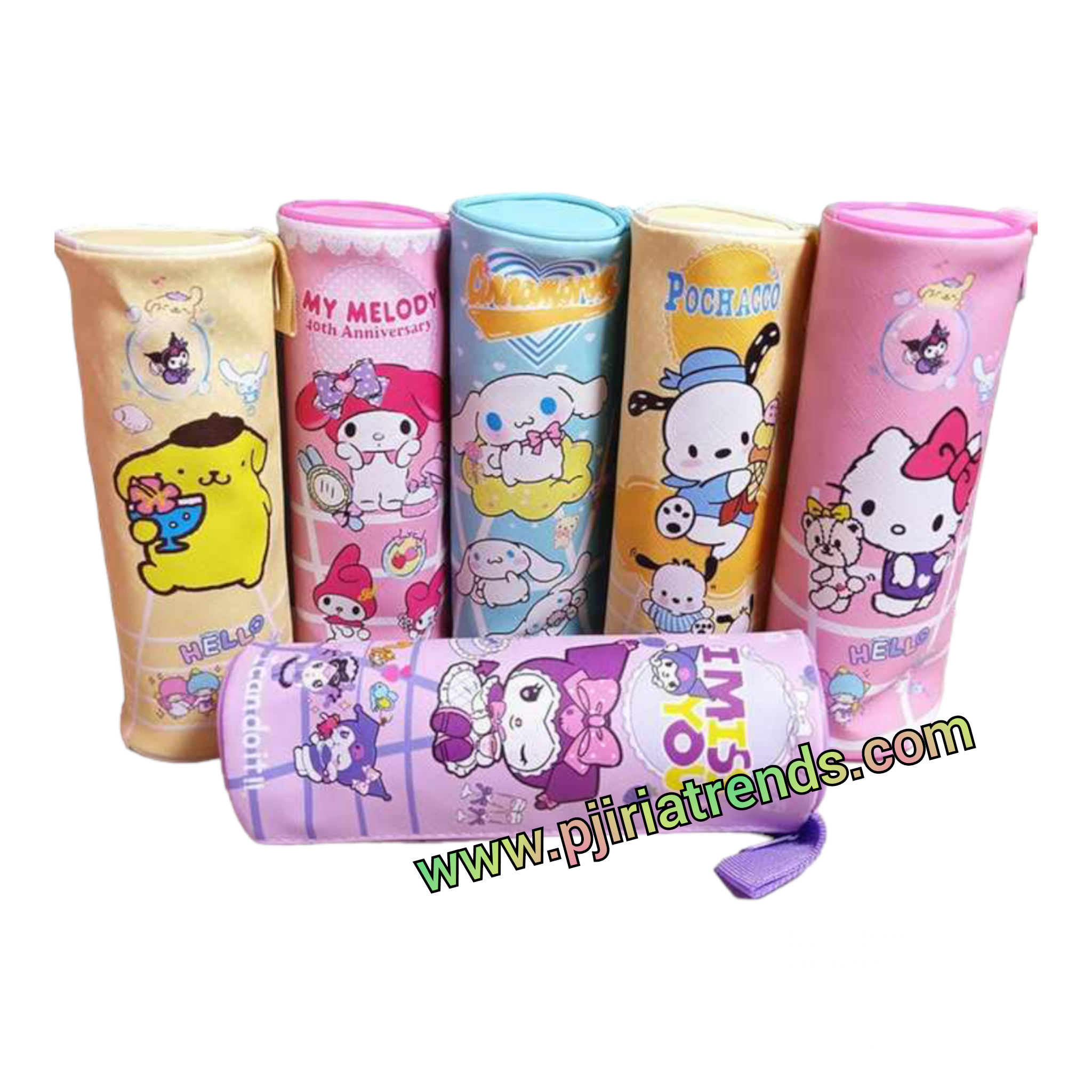 Kitty Friends Pencil Pouch/ Makeup Brush Pouch
