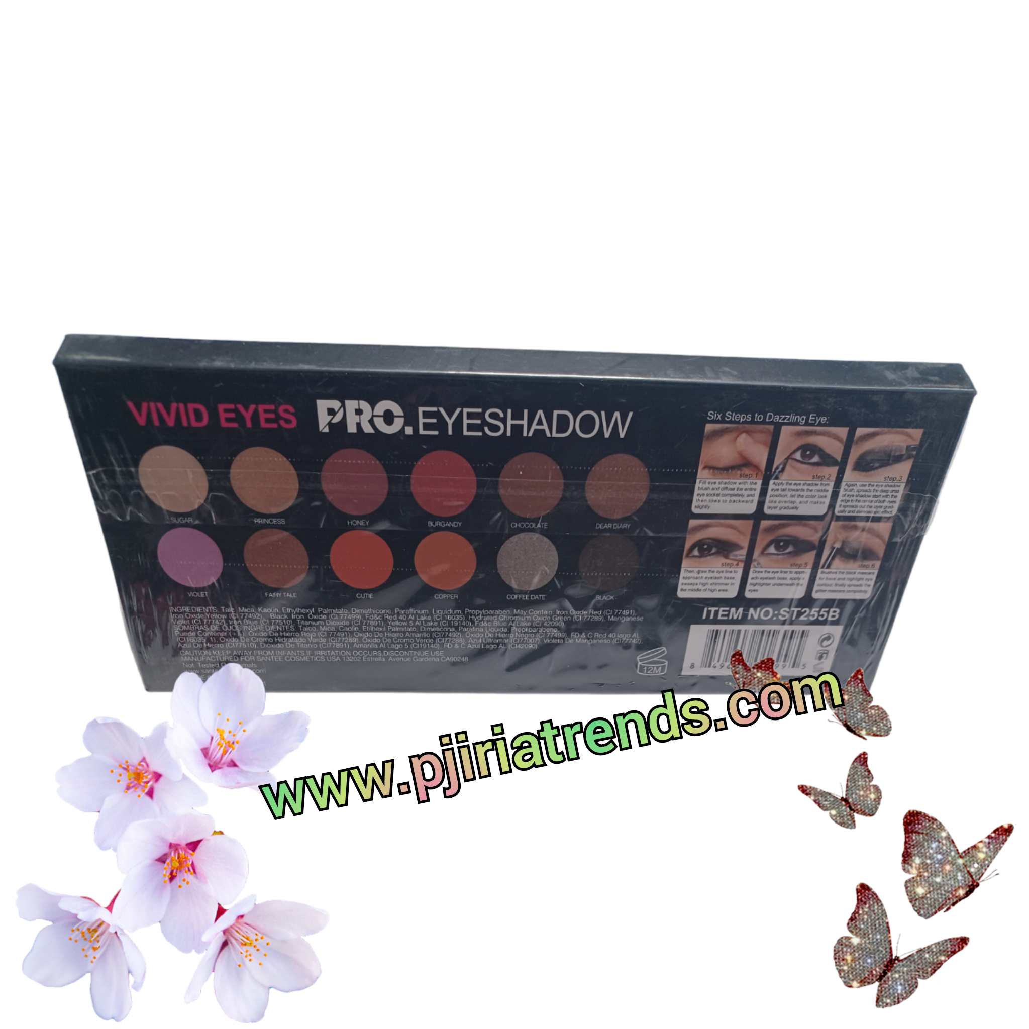 Santee Pro Finish Eyeshadow Palette
