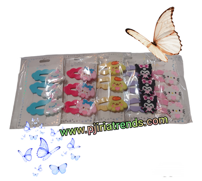 Pinza para el pelo de dibujos animados Kawaii 3 piezas