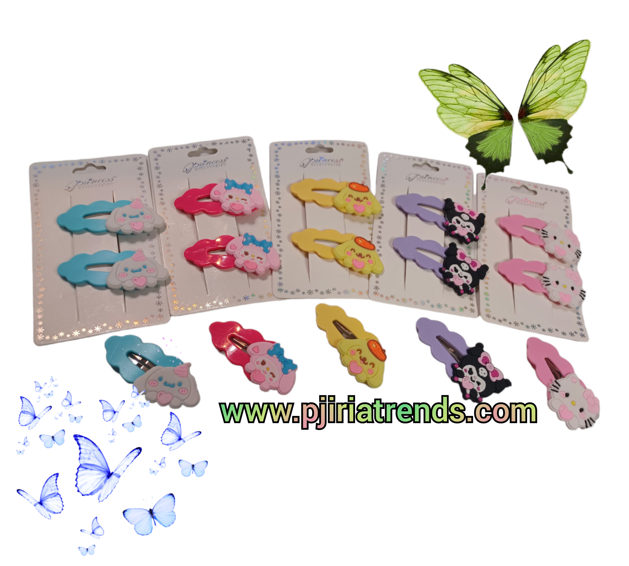 Kawaii Cartoon Hair Clip of 3Pcs