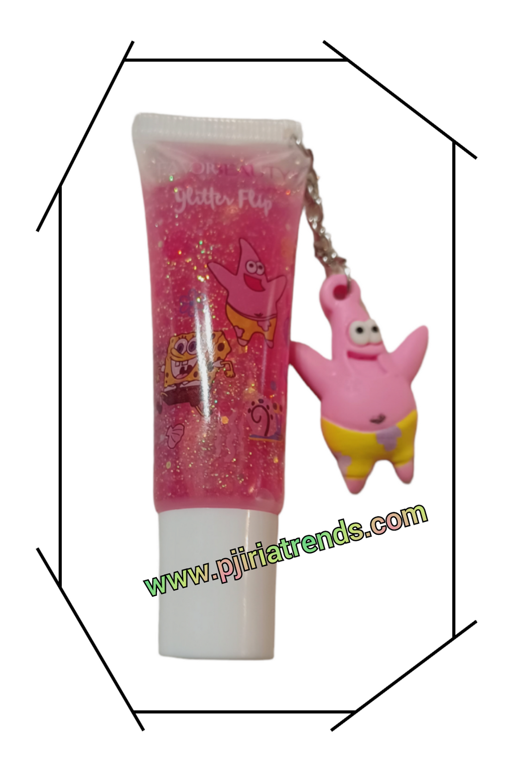 Brillo de labios con purpurina de Bob Esponja