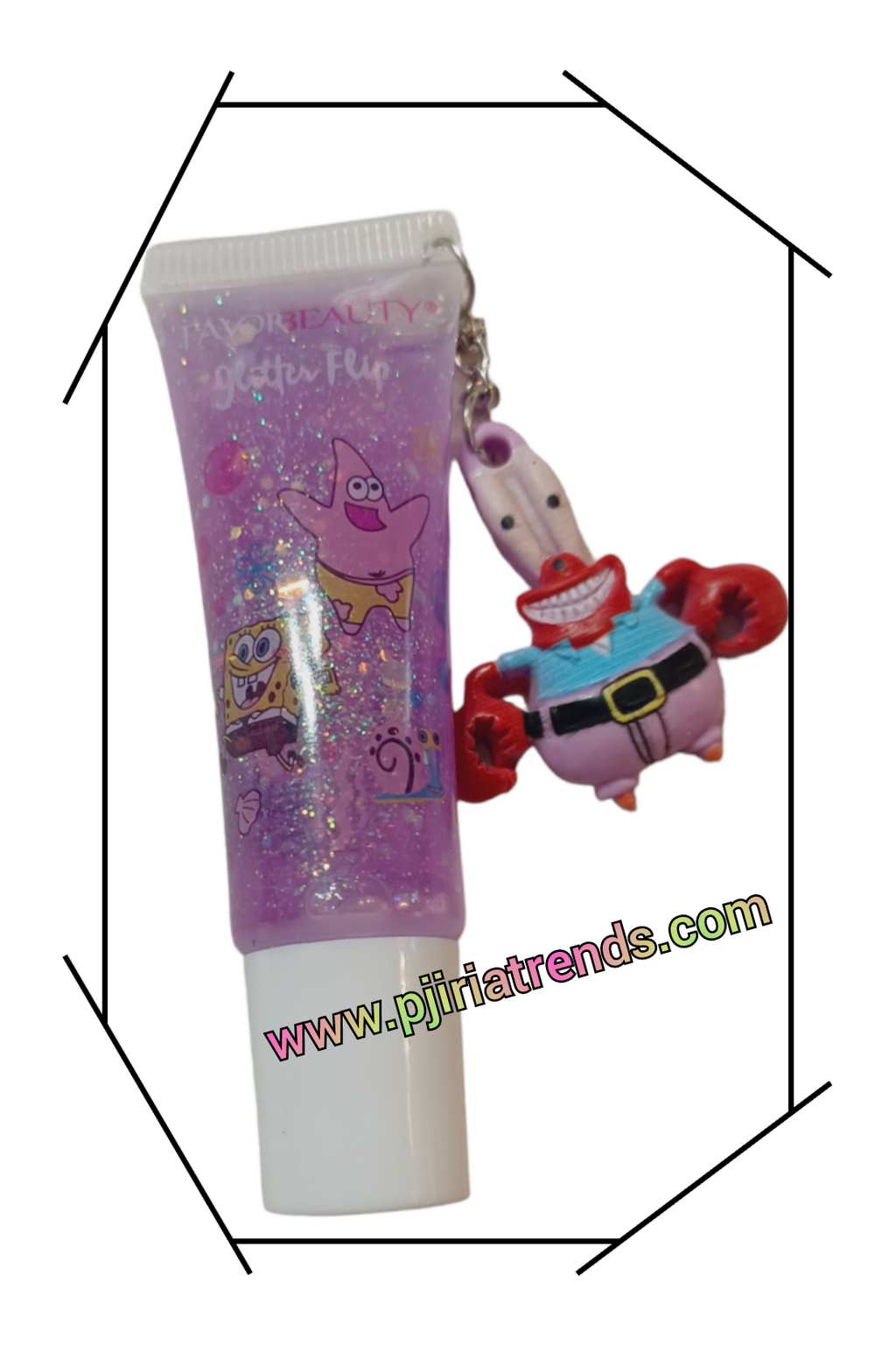 Brillo de labios con purpurina de Bob Esponja