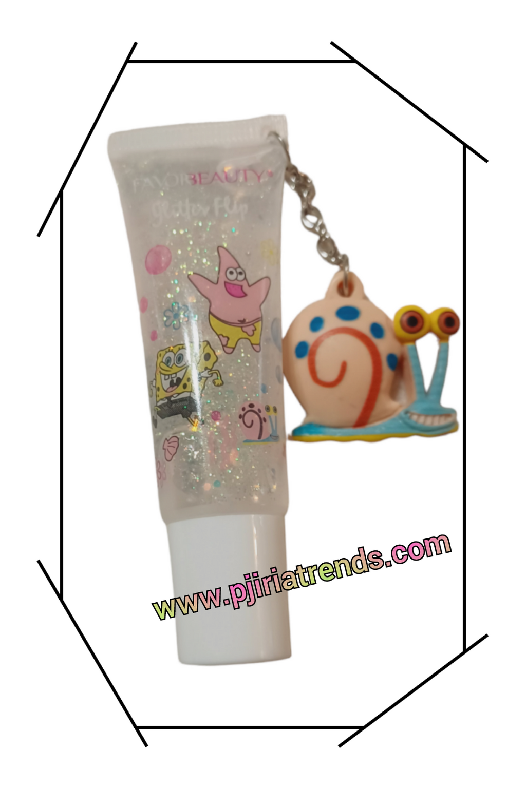 Brillo de labios con purpurina de Bob Esponja