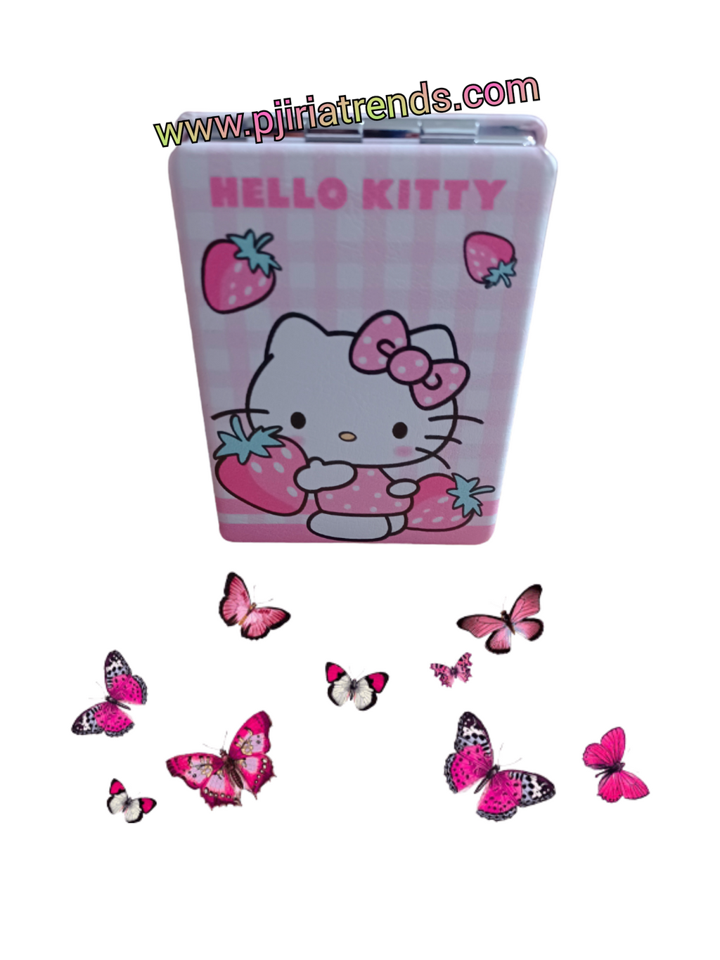 Elegante espejo de metal con lupa HK