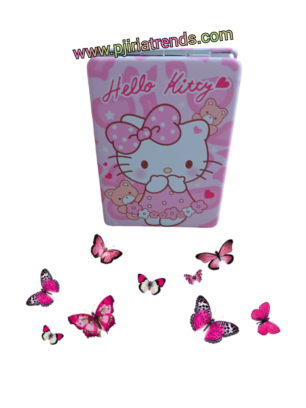 Elegante espejo de metal con lupa HK