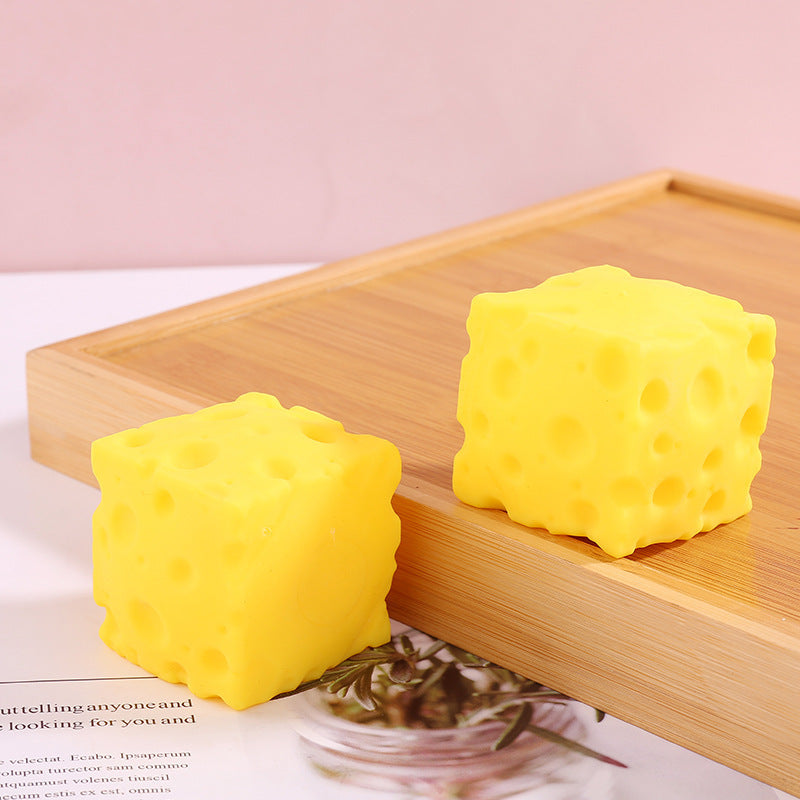 Cube Cheese Squishy Toy