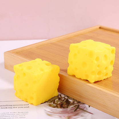 Cube Cheese Squishy Toy