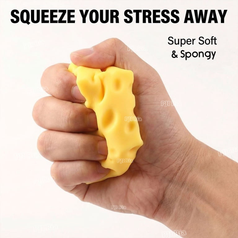 Cube Cheese Squishy Toy