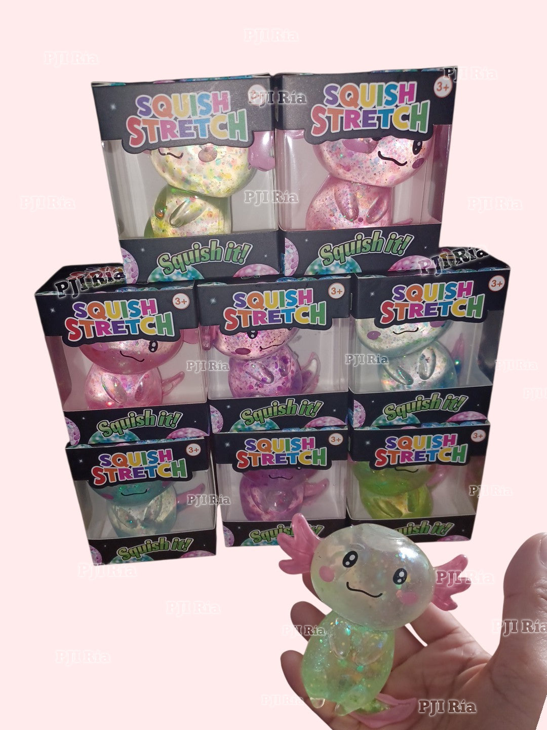 Axolotl Sugar Glitter Squishy Toy