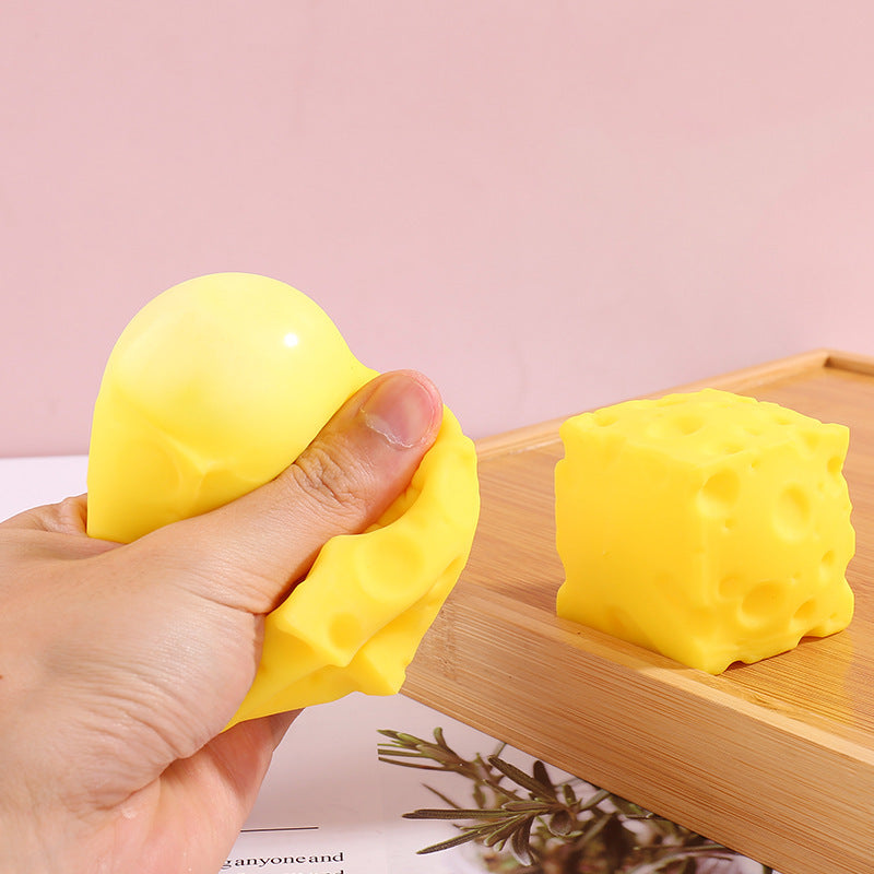 Cube Cheese Squishy Toy