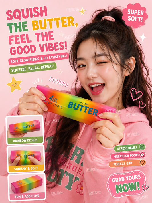 Rainbow Butter Stick Squishy of 4 oz.