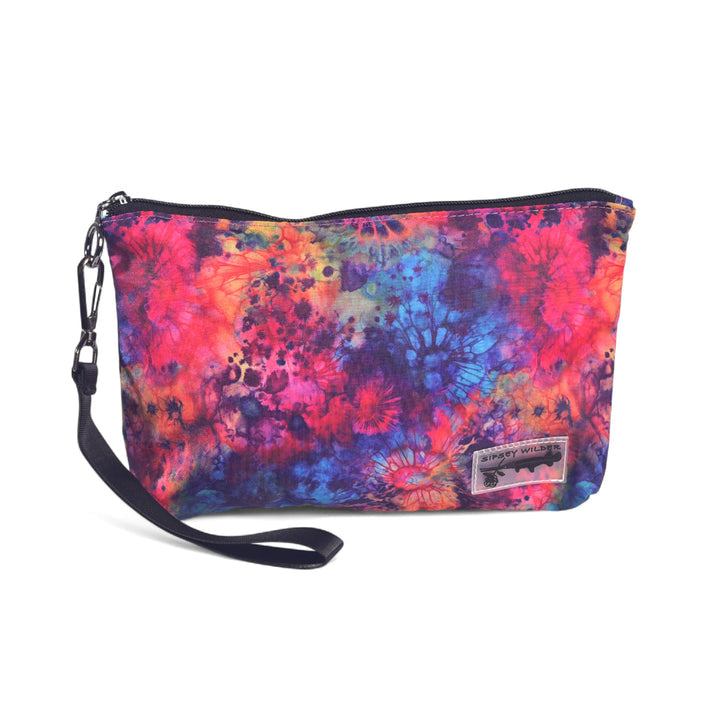 Tie-Dye Bloom Wristlet Pouch