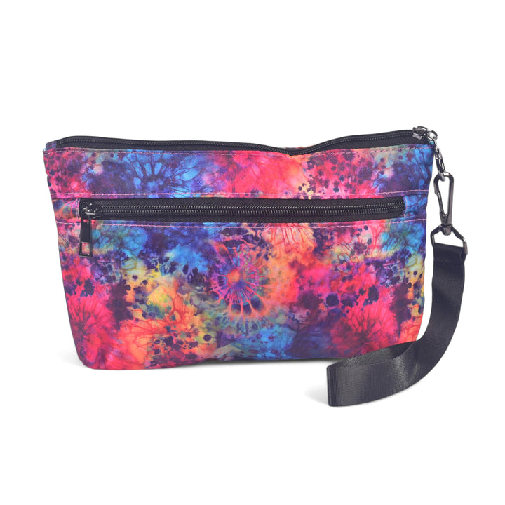 Tie-Dye Bloom Wristlet Pouch
