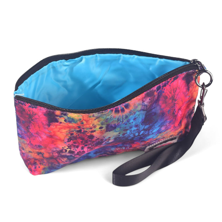 Tie-Dye Bloom Wristlet Pouch